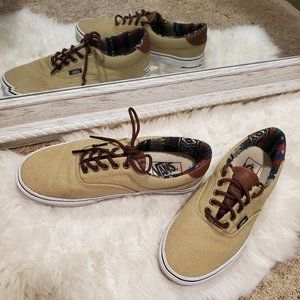 Canvas and Leather Vans Shoes - M 8.0 / W 9.5